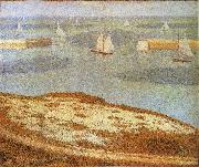Georges Seurat Entrance of Port en bessin oil painting reproduction
